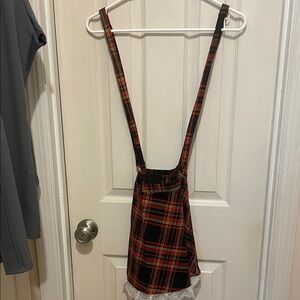 Chic Tartan Suspender Mini Skirt